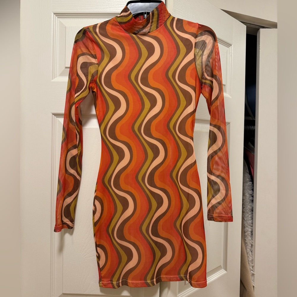 Princess Polly orange mini dress size 4